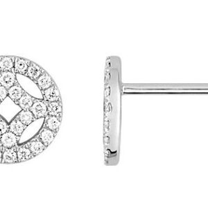 Boucles d'oreilles Clous Or Blanc 18k Diamant 0.27ct GH SI