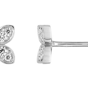 Boucles d'oreilles Clous Or Blanc 18k Diamant 0.21ct GH SI