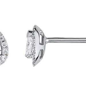 Boucles d'oreilles Clous Or Blanc 18k Diamant 0.41ct GH SI