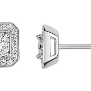 Boucles d'oreilles Clous Or Blanc 18k Diamant 0.36ct GH SI