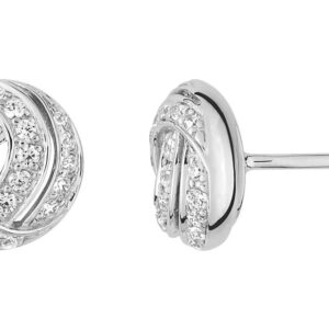 Boucles d'oreilles Clous Or Blanc 18k Diamant 0.36ct GH SI