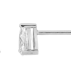 Boucles d'oreilles Clous Or Blanc 18k Diamant 0.5ct GH SI