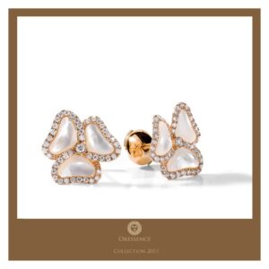 Boucles d'oreilles Clous Or Rose 18k Diamant 0.5ct