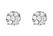 Boucles d'oreilles Clous Or Blanc Diamant GH P3