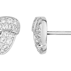 Boucles d'oreilles Clous Or Blanc 18k Diamant 0.44ct GH SI