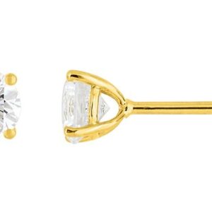 Boucles d'oreilles Clous Or 18k Diamant 1.4ct G VS