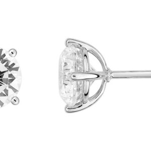 Boucles d'oreilles Clous Or Blanc 18k Diamant 2ct G VS