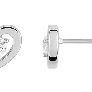 Boucles d'oreilles Clous Or Blanc 18k Diamant 0.16ct GH SI