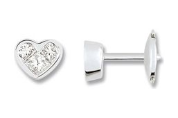 Boucles d'oreilles Clous Or Blanc 18k Diamant