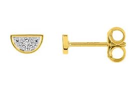 Boucles d'oreilles Clous Or 18k Diamant 0.018ct