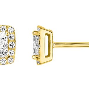 Boucles d'oreilles Clous Or 18k Diamant 0.58ct GH SI