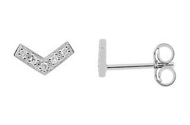 Boucles d'oreilles Clous Or Blanc 18k Diamant