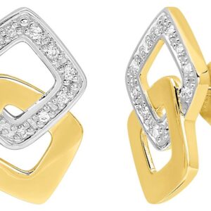 Boucles d'oreilles Clous Or 18k Diamant 0.08ct GH P1P2