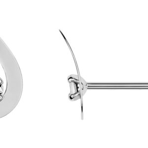 Boucles d'oreilles Clous Or Blanc Diamant 0.02ct GH P2