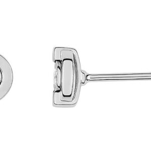 Boucles d'oreilles Clous Or Blanc Diamant 0.04ct GH P2