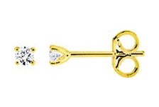 Boucles d'oreilles Clous Or Diamant 0.14ct GH P2