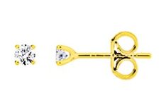 Boucles d'oreilles Clous Or Diamant 0.16ct GH P2