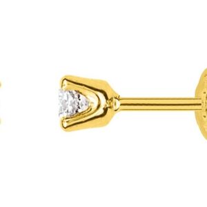 Boucles d'oreilles Clous Or 18k Diamant 0.2ct GH P1