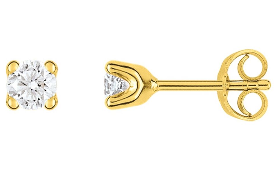 Boucles d'oreilles Clous Or 18k Diamant 0.25ct GH P1