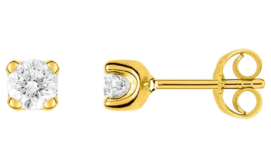 Boucles d'oreilles Clous Or 18k Diamant 0.3ct GH P1