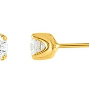 Boucles d'oreilles Clous Or 18k Diamant 0.4ct GH P1