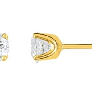 Boucles d'oreilles Clous Or 18k Diamant 0.6ct GH P1