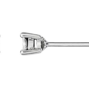 Boucles d'oreilles Clous Or Blanc 18k Diamant 0.08ct GH P1