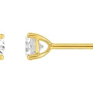 Boucles d'oreilles Clous Or 18k Diamant 0.75ct GH SI