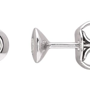 Boucles d'oreilles Clous Or Blanc 18k Diamant 0.16ct GH P1