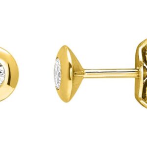 Boucles d'oreilles Clous Or 18k Diamant 0.2ct GH P1