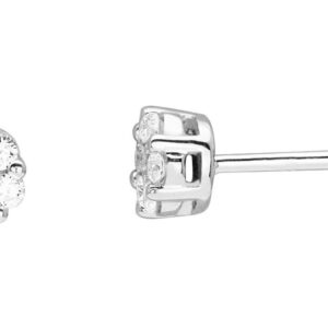 Boucles d'oreilles Clous Or Blanc 18k Diamant 0.25ct GH SI