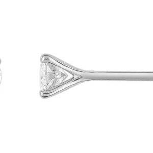 Boucles d'oreilles Clous Or Blanc 18k Diamant 0.3ct H SI