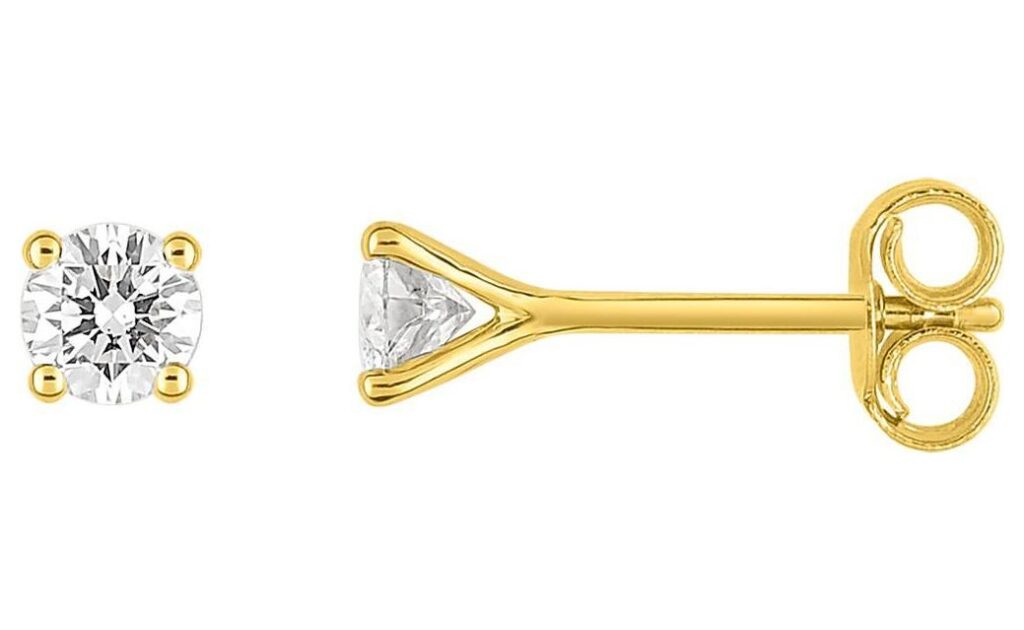 Boucles d'oreilles Clous Or 18k Diamant 0.3ct H P1