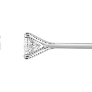 Boucles d'oreilles Clous Or Blanc 18k Diamant 0.3ct H P1