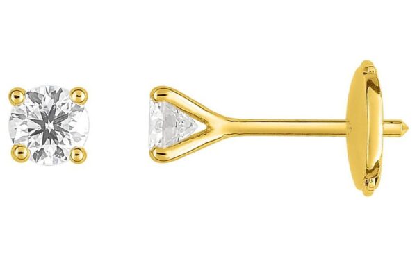 Boucles d'oreilles Clous Or 18k Diamant 0.4ct H SI