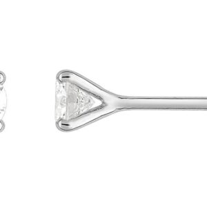 Boucles d'oreilles Clous Or Blanc 18k Diamant 0.4ct H SI