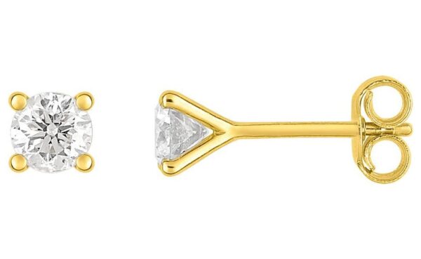 Boucles d'oreilles Clous Or 18k Diamant 0.5ct H P1