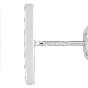 Boucles d'oreilles Clous Or Blanc 18k Diamant 0.15ct GH P1