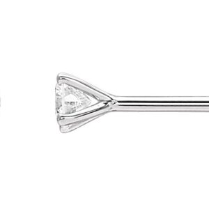 Boucles d'oreilles Clous Or Blanc 18k Diamant 0.2ct GH SI