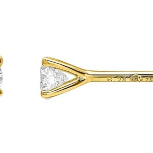 Boucles d'oreilles Clous Or 18k Diamant 0.28ct GH SI