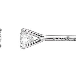 Boucles d'oreilles Clous Or Blanc 18k Diamant 0.28ct GH SI