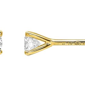 Boucles d'oreilles Clous Or 18k Diamant 0.28ct GH P1