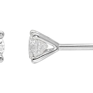 Boucles d'oreilles Clous Or Blanc 18k Diamant 0.36ct GH P1