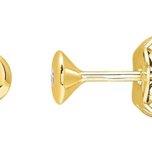 Boucles d'oreilles Clous Or 18k Diamant 0.08ct GH P1