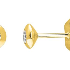 Boucles d'oreilles Clous Or 18k Diamant 0.12ct GH P1