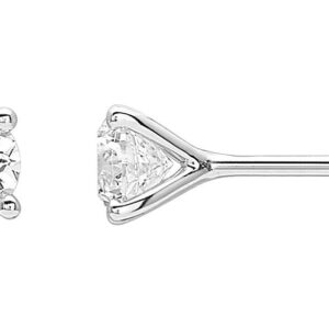 Boucles d'oreilles Clous Or Blanc 18k Diamant 0.7ct GH SI