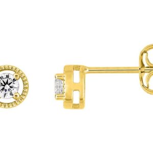 Boucles d'oreilles Clous Or 18k Diamant 0.16ct GH P1