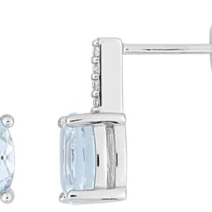 Boucles d'oreilles Clous Or Blanc Diamant 0.04ct GH P2