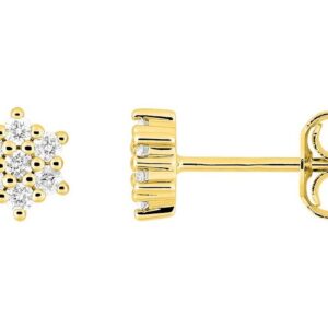 Boucles d'oreilles Clous Or 18k Diamant 0.18ct GH P1