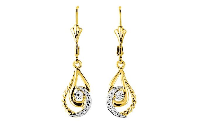 Boucles d'oreilles Dormeuses Or Diamant